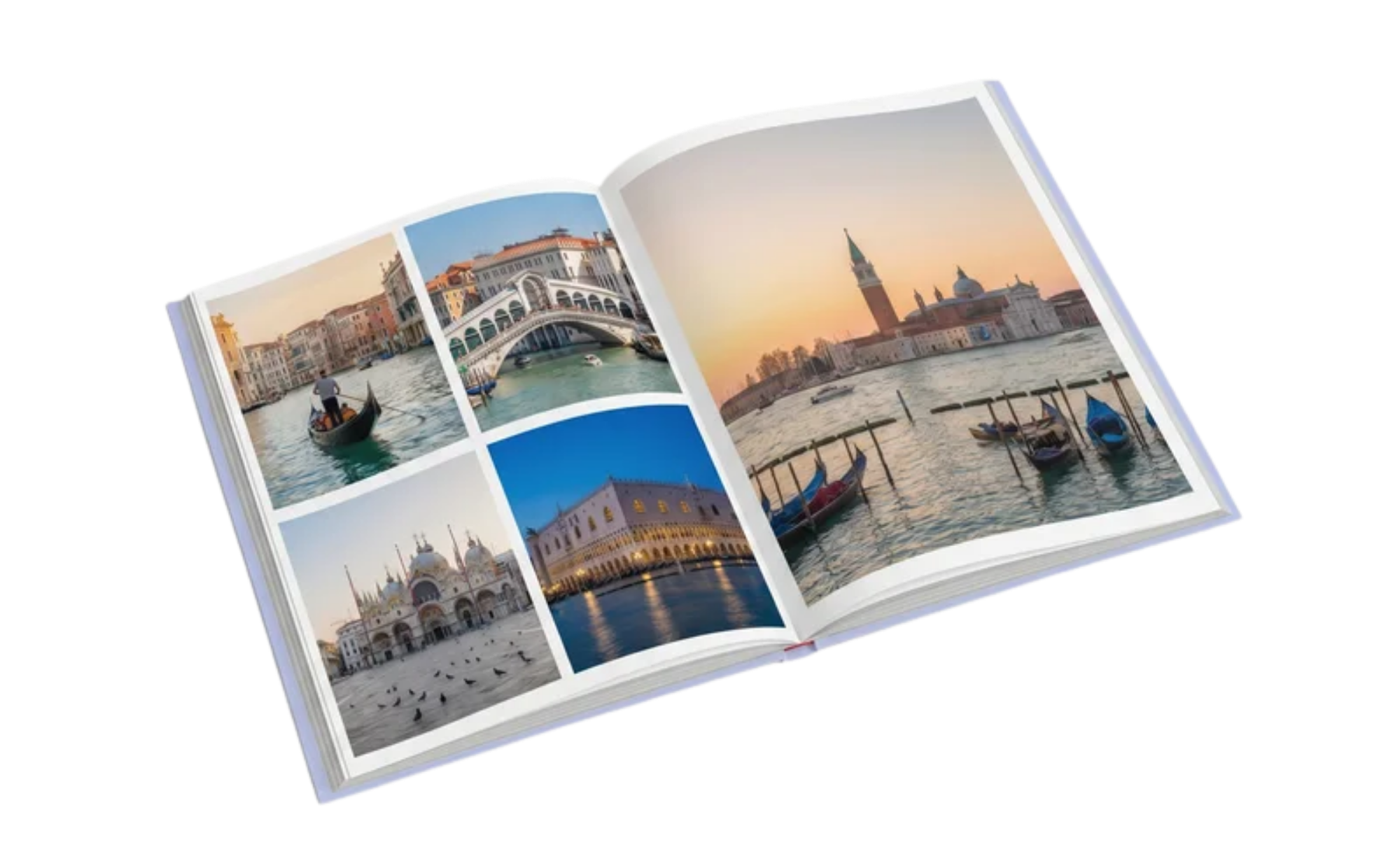 Fotolibro Abbonda abierto — diseño Venezia